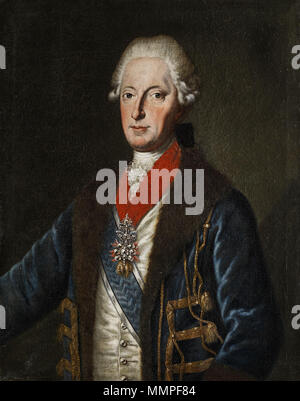 Portrait von Maximilian III Joseph, Kurfürst von Bayern (1727-1777). 1788. Joseph Fischer Max III. Joseph von Bayern 1788 Stockfoto