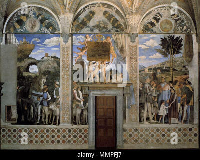 . Camera picta - Die Sitzung. 15. Jahrhundert. Andrea Mantegna (1431 - 1506) Beschreibung italienischer Maler und Grafiker Geburtsdatum / Tod 1431 13. September 1506 Ort der Geburt / Todes Isola di Carturo, Teil der Piazzola sul Brenta Mantua Arbeitsort Padua, Mantua Authority control: Q 5681 VIAF:?:? ISNI 27084155 0000 0001 2125 1886 ULAN:?? n 500004218 LCCN: 79040004 NLA:? 35326758 WorldCat Andrea Mantegna 115 Stockfoto