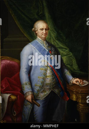 . Español: Retrato del Rey Carlos IV. de España (1748-1819), Que era hijo del Rey Carlos III y de María Amalia de Sajonia. Carlos IV. de España. ca. 1790-1791. Carlos IV. por Francisco Bayeu Stockfoto