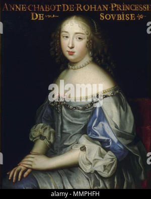 . Français: Anne de Rohan-Chabot, La Princesse de Soubise. 17. Jahrhundert. Anne de Rohan-Chabot, Prinzessin von Soubise Stockfoto