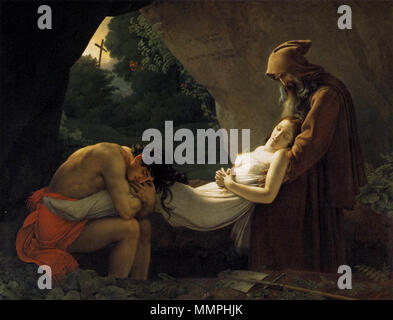 Englisch: Grablegung Atala. 1808. Anne-Louis Girodet de Roucy-Trioson - die Grablegung Atala - WGA 09504 Stockfoto