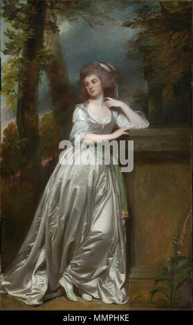 . Englisch: Porträt der Lady Anne de la Pole (geborene Templer) (1758-1832). Verkauft von Sir Frederick Arundell de la Pole, 11 Baronet (1850-1926) an der Auktion bei Christie's in London am 13. Juli 1913, die von den Händlern Duveen Brothers 720 5th Avenue, New York für $ 206,850, eine Aufzeichnung Preis für jedes Kunstwerk in London verkauft. (New York Times, 14.7.1913) von ALWAN T. Fuller, Gouverneur von Massachusetts, von Fuller Stiftung Museum der Bildenden Künste, Boston, USA, Inhaber im Jahr 2012 gespendet. Von Romney gemalt als Paar mit Portrait ihres Mannes Sir John William de la Pole (1757-1799), in der Ständigen Stockfoto