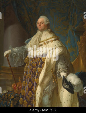 ANTOINE - FRANCOIS CALLET Porträt von König Louis XVI. IN VOLLE KRÖNUNG REGALIA Stockfoto
