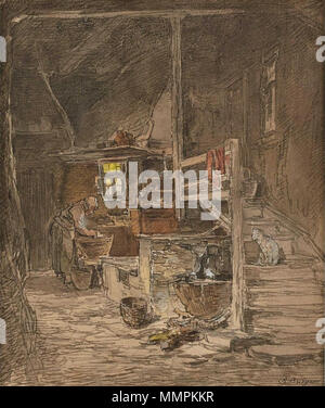 . Kronberger Interieur mit Bäuerin und Katze, signiert "A. Burger, 20 x 16,5 cm. durch 1904. Anton Burger (1824-1905) Beschreibung Deutsch genre Maler, Landschaftsmaler, Zeichner und Radierer Datum der Geburt / Tod am 14. November 1824 vom 6. Juli 1905 Ort der Geburt / Todes Frankfurt Kronberg im Taunus Arbeit Periode von ca. 1837 bis ca. 1900 Standort Deutschland (Frankfurt, Kronberg im Taunus, München, Düsseldorf, …), Frankreich (Paris, 1852, 1867), Belgien (Antwerpen, 1857) Niederlande (Amsterdam, 1857) Italien (1873) Kontrolle: Q 588537 VIAF:?:? ISNI 72191227 0000 0000 8152 7218 ULAN Stockfoto