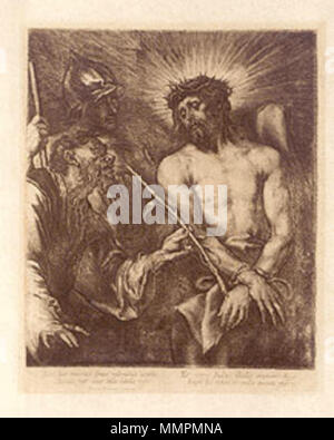 Christus mit der Dornenkrone. Datum unbekannt. Antoon van Dyck, Cristo com Coroa de espinhos Stockfoto