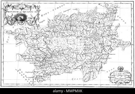 . Français: Nouvel Atlas de la Chine, de la Tartarie chinoise, et du Thibet, La Haye 1737. In der Provinz von Quang si. . 1737. Jean Baptiste Bourguignon d'Anville (1697 - 1782) Beschreibung der französische Geograph und Kartograph Geburtsdatum / Tod 11. Juli 1697 vom 28. Januar 1782 Ort der Geburt / Todes Paris Paris arbeiten Standort Paris Aufsicht: Q 733907 VIAF:?:? ISNI 7472342 0000 0001 2119 4359 80126318 LCCN:?n NLA:?? 117662046 35007441 GND: WorldCat Anville Nouvel Atlas de la Chine - Seite 48 Quang si Stockfoto