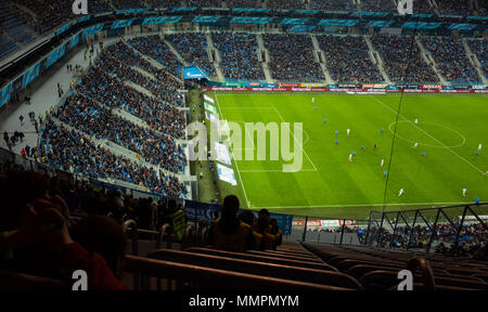 April 17, 2018 St. Petersburg, Russland. Stadion St. Petersburg Arena, wo die Spiele der Fußball-Europameisterschaft 2020 Stockfoto