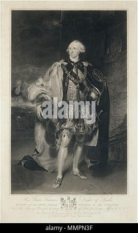 . Francis Osborne - 5 Duke of Leeds (1751-99) Seine Gnade Franz Herzog von Leeds RITTER DER EDELSTEN REIHENFOLGE DER GARTER Principal Seiner Majestät Staatssekretär für Auswärtige Angelegenheiten von einem Porträt von Herrn Lawrence, präsentiert ihre Gnade der Herzogin von Leeds durch die Kollegen der Abteilung im Jahre 1792. ca. 1792. Osborne-Francis-3 Stockfoto