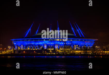 April 17, 2018 St. Petersburg, Russland. Stadion St. Petersburg Arena, wo die Spiele der Fußball-Europameisterschaft 2020 Stockfoto