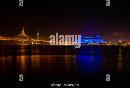 April 17, 2018 St. Petersburg, Russland. Stadion St. Petersburg Arena, wo die Spiele der Fußball-Europameisterschaft 2020 Stockfoto