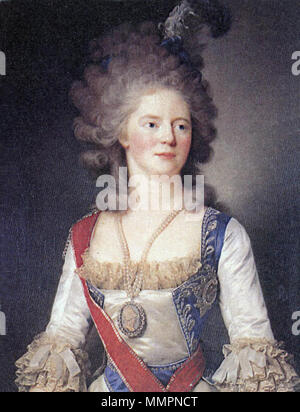 Portrait von Maria Fjodorowna (Sophie Dorothea von Württemberg). 1792. Maria Feodorowna von Voille (1792, Pawlowsk) Stockfoto