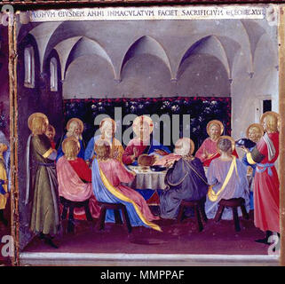 . Armadio degli argenti, ultima Cena. ca. 1450. Armadio degli argenti, ultima Cena Stockfoto