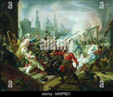. Русский: Штурм Пугачевым Казани. 1847. Otto Friedrich Theodor von Möller (1812 - 1874) Alternative Namen???????:????? ????????? ?????? Geburt Name: Otto Friedrich Theodor von Möller Beschreibung russische Maler und Grundbesitzer, der Sohn Anton Wassiljewitsch Moller (Berend Otto-von Möller, 1764-1848), russischer Admiral der Marine Minister von Russland (1828 - 1836) der Geburt / Tod 11. Juni 1812 (30. Mai 1812 im Julianischen Kalender) 2 August 1874 (21. Juli 1874 im Julianischen Kalender) Ort der Geburt / Todes Kronstadt St. Petersburg Arbeiten Zeitraum zwischen 1832 und 1874 Arbeiten Ort Saint Petersburg Datum Stockfoto