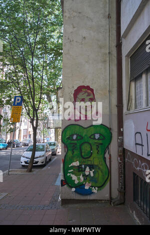 Belgrad, Serbien - Mai 02, 2018: Street Art in Belgrad Stockfoto