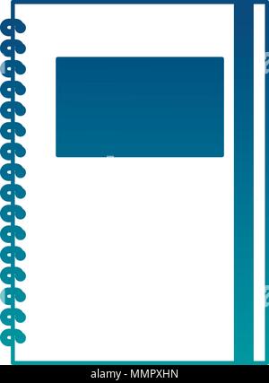 Notebook Spirale Versorgung Stationery Office Vektor-illustration Neon farbe Stock Vektor