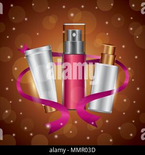 Kosmetik Make-up im Zusammenhang Stock Vektor