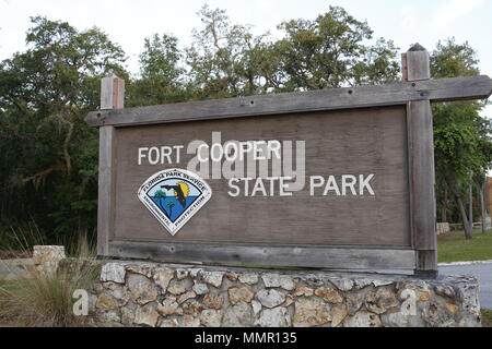 Fort Cooper State Park, Inverness, FL im Jahr 1836 während des Zweiten Seminole Krieg gebaut Stockfoto