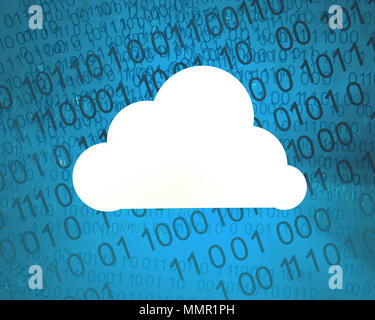 Virtuelle Realität cloud Symbol blau abstrakten 3D-Darstellung, horizontal Stockfoto