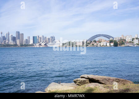 Blick auf die Skyline von Sydney Cremorne genommen Stockfoto