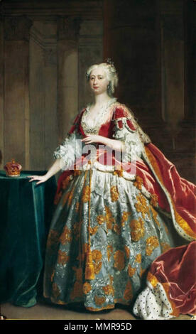 . Englisch: Prinzessin Augusta von Sachsen-Gotha (1719-1772), Prinzessin von Wales. 18. Augusta von Sachsen-Gotha-Altenburg, Prinzessin von Wales Stockfoto