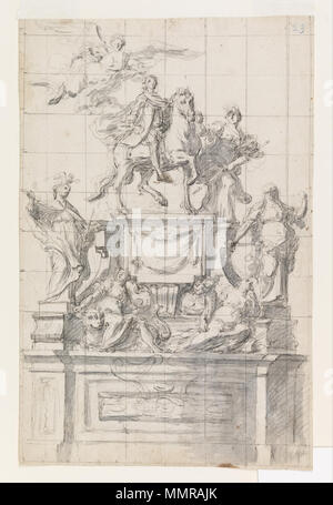 Design für ein Denkmal für Kaiser Karl VI. von Neapel. Ca. 1735. Baldassare De Caro-Design für ein Denkmal für Kaiser Karl VI. von Neapel - Google Kunst Projekt Stockfoto