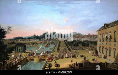 Battaglioli - Fernando VI y Bárbara de Braganza en Los Jardines de Aranjuez (1756) Stockfoto