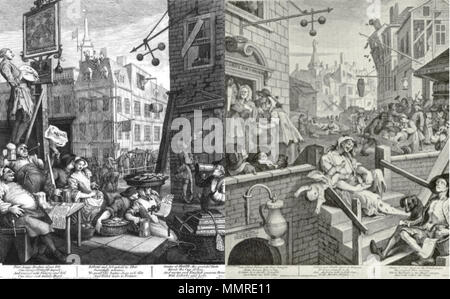. Kombinierte Bild von Bier und Gin Lane. 1751. William Hogarth (1697 - 1764) Beschreibung der britische Maler und Graveur Geburtsdatum / Tod 10 November 1697 25 Oktober 1764 Ort der Geburt / Todes London London Standort London, Chiswick Authority control: Q 171344 VIAF:?:? ISNI 17268409 0000 0001 2099 3749 ULAN:?? n 500004242 LCCN: 80126106 NLA:? 35201047 WorldCat Bier - street-und-Gin Lane Stockfoto