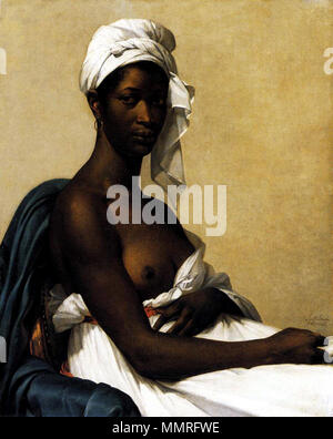 Englisch: Porträt einer Negerin [sic, offizielle englische Titel]. Français: Portrait d'une Négresse [sic]. Italiano: Ritratto di una Negra. 1800. Marie-Guillemine Benoist - Portrait d'une negresse Stockfoto