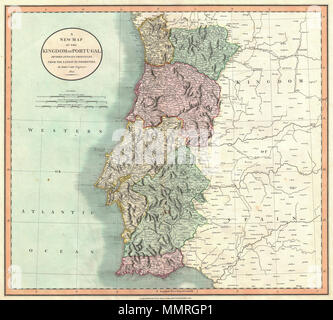 . Englisch: Ein äußerst attraktives Beispiel für John Cary's Karte 1801 von Portugal. Sehr detaillierte und die Farbe je nach Region codiert. Alles in allem eines der interessantesten und schönsten Atlas Karten Portugal in den ersten Jahren des 19. Jahrhunderts zu erscheinen. 1801 von John Cary für Frage in seiner herrlichen 1808 Neue Universal Atlas vorbereitet. Eine neue Karte des Königreichs Portugal, aufgeteilt in die Provinzen, von den neuesten Behörden.. 1801 (veraltet). 1801 Cary Karte von Portugal - Geographicus - Portugal - Cary-1801 Stockfoto