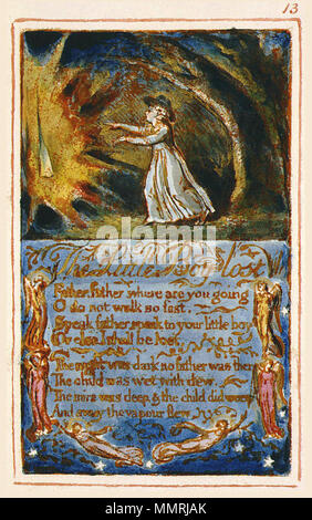 . Lieder der Unschuld und Erfahrung, kopieren AA, Objekt 13 (Bentley 13, Erdman 13 Keynes, 13) "Der kleine Junge verloren' William Blake (1757 - 1827) Alternative Namen W. Blake; Uil" iam Bleik Beschreibung britische Maler, Dichter, Schriftsteller, Theologe, Sammler und Graveur Geburtsdatum / Tod 28. November 1757 12. August 1827 Ort der Geburt / Todes Broadwick Street Charing Cross Standort London Authority control: Q 41513 VIAF:?:? ISNI 54144439 0000 0001 2096 135 X ULAN:?? n 500012489 LCCN: 78095331 NLA:? 35019221 WorldCat Blake Little Boy verloren Stockfoto