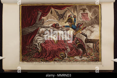 . Satire auf das Ministerium für alle Talente. (Britische politische Karikatur) Komfort in einem Bett aus Rosen. 21. April 1806. Bodleian Bibliotheken, Komfort in einem Bett aus Rosen Stockfoto