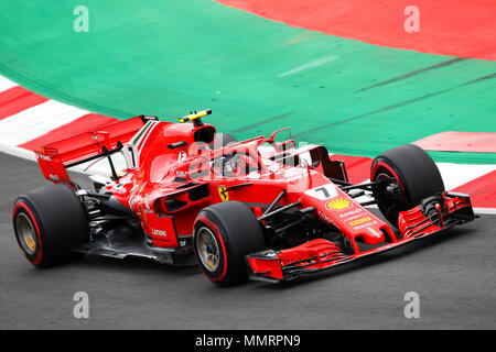 12.05.2018 Kimi Räikkönen (FIN) Scuderia Ferrari in der Formel 1-Weltmeisterschaft, den grossen Preis von Spanien, Qualifying, Barcelona, Spanien Stockfoto