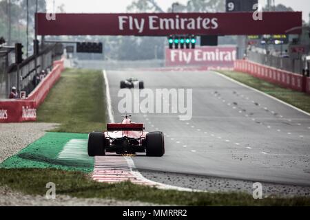 Barcelona, Spanien. 12. Mai 2018. Motorsport: FIA Formel Eins-Weltmeisterschaft 2018, Grand Prix von Spanien, #5 Sebastian Vettel (GER, Scuderia Ferrari), 12.05.2018. | Verwendung der weltweiten Kredit: dpa/Alamy leben Nachrichten Stockfoto