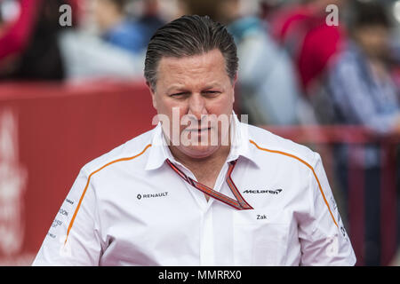 Barcelona, Spanien. 12. Mai 2018. Motorsport: FIA Formel Eins-Weltmeisterschaft 2018, Grand Prix von Spanien, Zak Brown (McLaren F1 Team) 12.05.2018. | Verwendung der weltweiten Kredit: dpa/Alamy leben Nachrichten Stockfoto