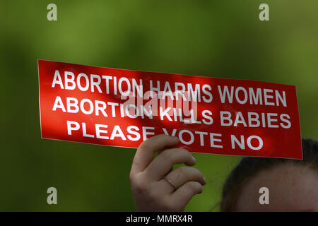 Dublin, Irland. 13/5/2018. Der Pro-leben tand Up for Life" Kundgebung für die Beibehaltung der Achte Änderung im bevorstehenden Referendum über Abtreibung Gesetz findet am 25. Mai. Foto: ASWphoto Credit: ASWphoto/Alamy leben Nachrichten Stockfoto