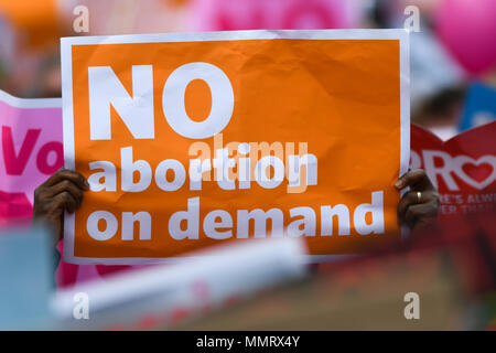 Dublin, Irland. 13/5/2018. Der Pro-leben tand Up for Life" Kundgebung für die Beibehaltung der Achte Änderung im bevorstehenden Referendum über Abtreibung Gesetz findet am 25. Mai. Foto: ASWphoto Credit: ASWphoto/Alamy leben Nachrichten Stockfoto