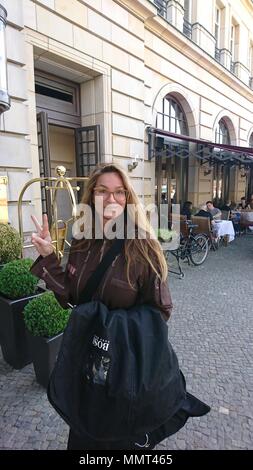 Berlin, Deutschland. 13. Mai 2018. Alexandra Kamp im Felix Burda Award im Berliner Hotel Adlon Kempinski 13. Mai 2018 foto Matthias wehnert Credit: Carola Brandner/Alamy leben Nachrichten Stockfoto