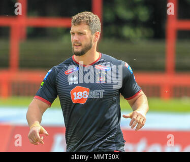 13. Mai 2018, kcom Craven Park, Hull, England; Ladbrokes Challenge Cup Rugby, Rumpf Kr v Wigan Warriors; Sean O'Loughlin von Wigan Warriors Credit: Aktuelles Bilder/Alamy leben Nachrichten Stockfoto