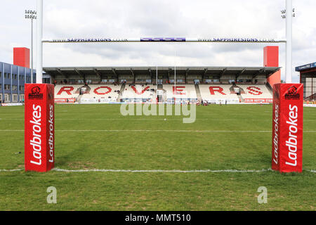 13. Mai 2018, kcom Craven Park, Hull, England; Ladbrokes Challenge Cup Rugby, Rumpf Kr v Wigan Warriors; Quelle: News Images/Alamy leben Nachrichten Stockfoto