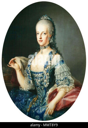 . Portrait von Maria Carolina von Österreich (1752-1814) Maria Karolina von Österreich Königin Stockfoto