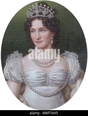 . English: Karoline Auguste von Bayern 1792-1873, von 1808 bis 1814 erste Frau von Kronprinz w:de:Wilhelm I. (Württemberg) Wilhelms von Württemberg (geschieden). 1816 bereits Frau von Kaiser Franz I. von Österreich und wurde Kaiserin Karoline Auguste von Österreich. Englisch: Prinzessin Charlotte Auguste von Bayern, 1792-1873, von 1808 bis 1814 erste Ehefrau von Kronprinz Wilhelm I. von Württemberg (geschieden). Von 1816 Kaiserin von Österreich, als vierte Frau von Kaiser Franz I. von Österreich. LEAD Technologies Inc. V1.01 Charlotte Auguste Bayern 1792 1873 Stockfoto