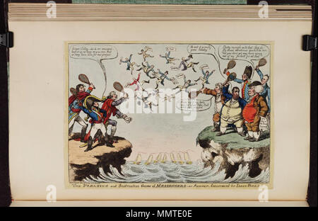 . Satire auf das Ministerium für alle Talente. (Britische politische Karikatur) Das angenehme und lehrreiche Spiel boten - oder: Sommer Unterhaltung für Iohn Stier!!. August 1806. Bodleian Bibliotheken, das angenehme und lehrreiche Spiel Boten oder - Sommer Unterhaltung für Iohn Stier Stockfoto