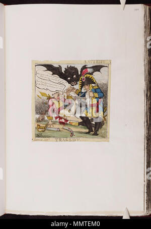 . Karikatur von Napoleon I. (Britische politische Karikatur) Tragödie. 1813. Bodleian Bibliotheken, Tragödie Stockfoto