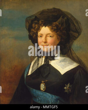 . Русский: Портрет императрицы Марии Федоровны в трауре Englisch: Portrait von Maria Fjodorowna (1759-1828) Porträt von Kaiserin Maria Fjodorowna in Trauer. zwischen 1825 und 1827. Maria Fjodorowna in Trauer von G. Dawe (c.1825, Hermitage) Stockfoto
