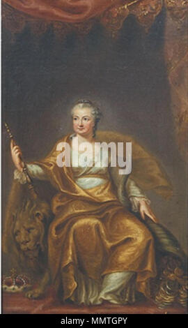 . Englisch: Porträt der Gräfin von der Pfalz Elisabeth Auguste von Pfalz-sulzbach (1721-1794). 18. Brandt, zugeschrieben - Elisabeth Augusta von Sulzbach Stockfoto