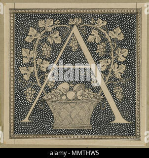 Großbuchstabe A. zwischen 1886 und 1894. Brooklyn Museum - Buchstaben A - James Tissot Stockfoto