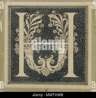 Großbuchstabe H. zwischen 1886 und 1894. Brooklyn Museum - Buchstaben H - James Tissot Stockfoto