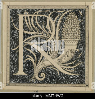 Großbuchstabe R. zwischen 1886 und 1894. Brooklyn Museum - Großbuchstabe R - James Tissot Stockfoto