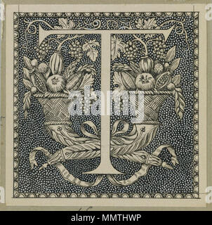 Großbuchstabe t zwischen 1886 und 1894. Brooklyn Museum - Buchstaben T - James Tissot Stockfoto