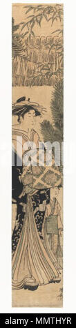 Kurtisane und Maiko. zwischen 1700 und 1900. Brooklyn Museum - Kurtisane und Maiko - Torii Kiyonaga Stockfoto